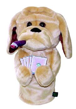 Winning Edge Poker Playing Hound "Zack" Headcover Winning Edge Poker Playing Hound "Zack" Headcover