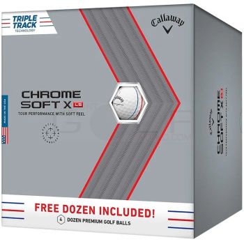 Callaway Chrome Soft X LS Triple Track Golf Balls - 4 Dozen